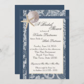 Ocean Theme Navy Blue Polterabend Einladung (Vorne/Hinten)