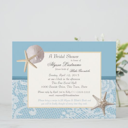 Ocean Theme Polterabend Einladung (Stehend Vorderseite)