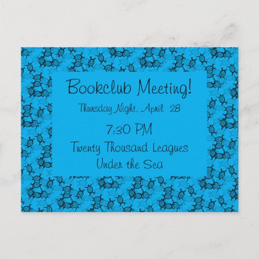 Ocean Theme Sea Turtles Erinnerung Postkarte (Vorderseite)