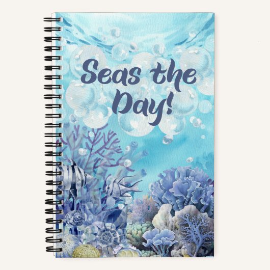 Ocean Theme Spiral Deluxe Notebook Notizblock (Vorderseite)