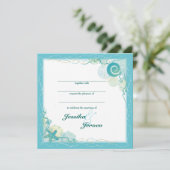 Ocean Theme Wedding invitation Einladung (Stehend Vorderseite)