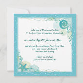 Ocean Theme Wedding invitation Einladung (Rückseite)