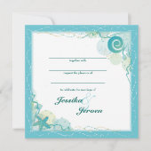 Ocean Theme Wedding invitation Einladung (Vorderseite)