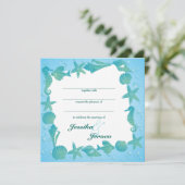 Ocean Theme Wedding invitation Einladung (Stehend Vorderseite)