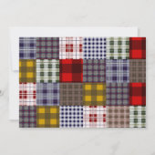 Ocean Themed Baby Dusche Einladung - Kariert (Rückseite)