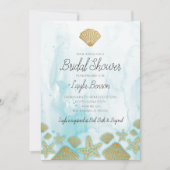 Ocean Themed Beach Bridal Dusche Einladung (Vorderseite)
