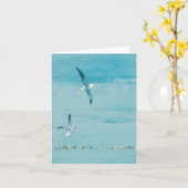 Ocean themed greeting card karte (Gelbe Blume)