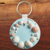 Ocean-Themed Keychain – Sea Life Design with Shell Schlüsselanhänger (Rückseite)