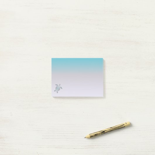 Ocean Themed Minimalistisch Post-it Klebezettel (Auf Schreibtisch)