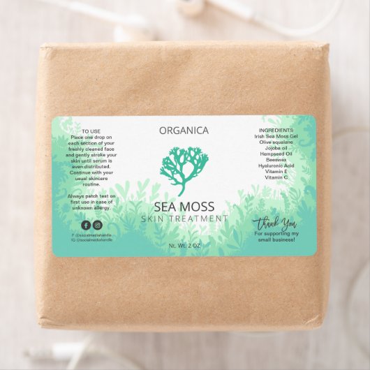 Ocean Themed Sea Moss Gel Labels (Insitu)