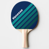 Ocean Tide Angled Striping with Name Tischtennis Schläger (Rückseite)