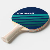 Ocean Tide Angled Striping with Name Tischtennis Schläger (Vorderseite)