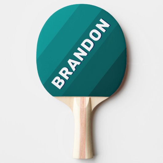 Ocean Tide Bold Stripes with Name Tischtennis Schläger (Vorderseite)