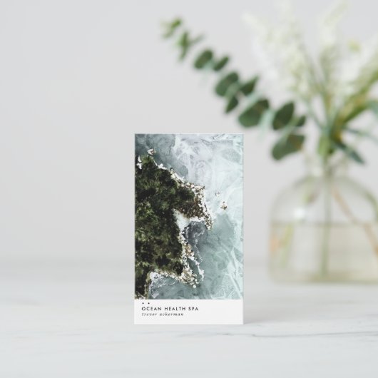 Ocean Tide Moderne Visitenkarte (Stehend Vorderseite)