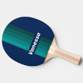 Ocean Tide Pin Stripes with Name Tischtennis Schläger (Seitenansicht)