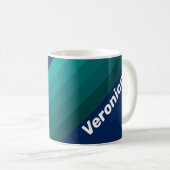 Ocean Tide Stripes with Name Kaffeetasse (VorderseiteRechts)