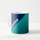 Ocean Tide Stripes with Name Kaffeetasse (Vorderseite Links)
