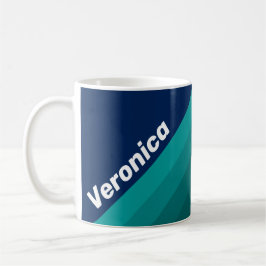 Ocean Tide Stripes with Name Kaffeetasse