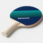 Ocean Tide Stripes with Name Tischtennis Schläger (Vorderseite)