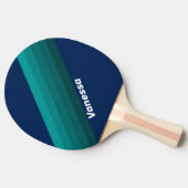 Ocean Tide Stripes with Name Tischtennis Schläger (Seitenansicht)