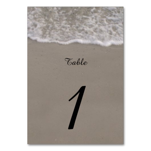 Ocean Tide Tischnummer (Rückseite)
