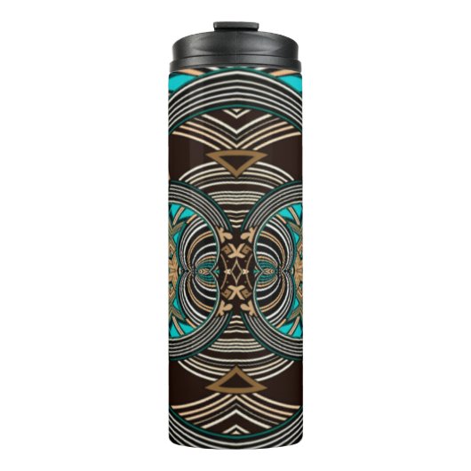 Ocean Tides Abstract Tribal  Thermosbecher (Vorderseite)
