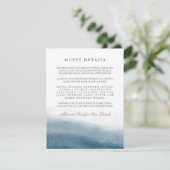 Ocean Tides Wedding Guest Information Begleitkarte (Stehend Vorderseite)