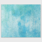 Ocean Tiffany Aqua Paint White Linen Wasserfarbe Geschenkpapier (Flach)