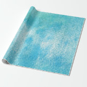 Ocean Tiffany Aqua Paint White Linen Wasserfarbe Geschenkpapier (Ungerollt)