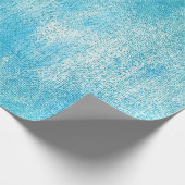 Ocean Tiffany Aqua Paint White Linen Wasserfarbe Geschenkpapier (Ecke)