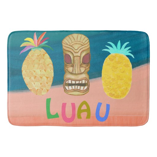 Ocean Tiki Ananas Luau Badematte (Vorderseite)