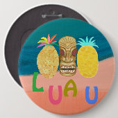 Ocean Tiki Pineapple Luau Button (Vorne & Hinten)