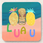 Ocean Tiki Pineapple Luau Getränkeuntersetzer (Vorderseite)