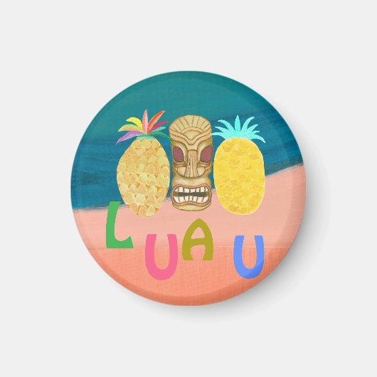 Ocean Tiki Pineapple Luau Magnet (Vorne)