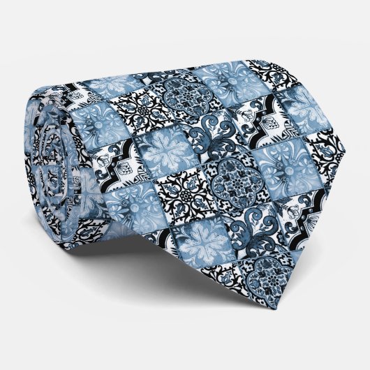 Ocean Tile Krawatte (Gerollt)