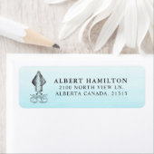 Ocean Tintenfisch | PERSONALISIERTE RÜCKSENDEADRES (Insitu)