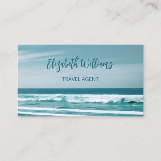 Ocean Travel Agent | QR-Code Visitenkarte (Vorderseite)