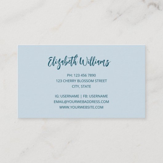 Ocean Travel Agent Visitenkarte (Rückseite)