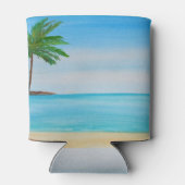 Ocean Tropical Beach Island Summer Wedding Dosenkühler (Rückseite)