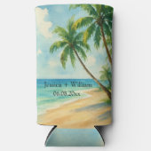 Ocean Tropical Beach Island Summer Wedding Selters Dosenkühler (Vorderseite)