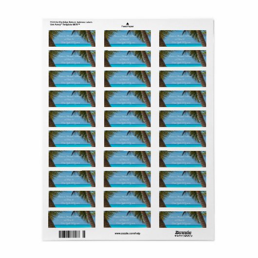 Ocean Tropical Beach Rücksendeadresse (Vorne)