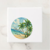 Ocean Tropical Island Beach Hochzeit Vielen Dank Geschenkanhänger (Beispiel)