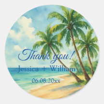 Ocean Tropical Island Beach Hochzeit Vielen Dank