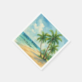 Ocean Tropical Island Beach Hochzeit Vielen Dank Serviette (Ecke)