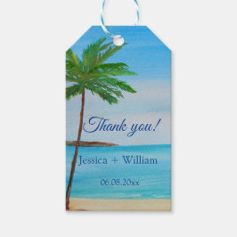 Ocean Tropical Wedding Jubiläum Danke Geschenkanhänger