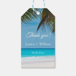 Ocean Tropical Wedding Jubiläum Danke Geschenkanhänger