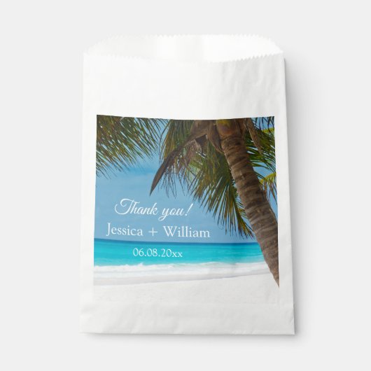Ocean Tropical Wedding Jubiläum Danke Geschenktütchen (Vorderseite)