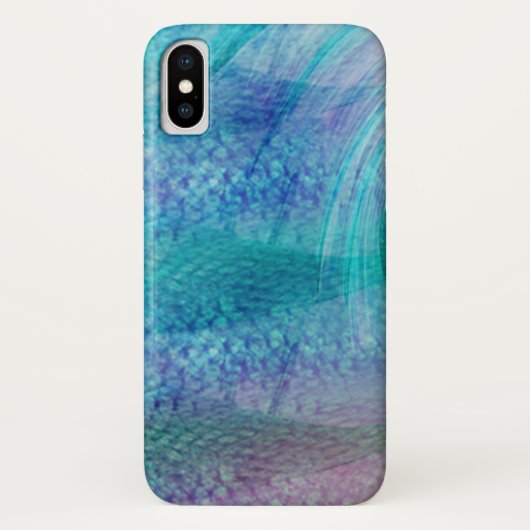 Ocean Turquoise GIrly Mermaid Schwanz Case-Mate iPhone Hülle (Rückseite)