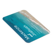 Ocean Turquoise Water Beach Hochzeit Save the Date Magnet (Rechte Seite)
