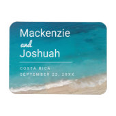 Ocean Turquoise Water Beach Hochzeit Save the Date Magnet (Horizontal)